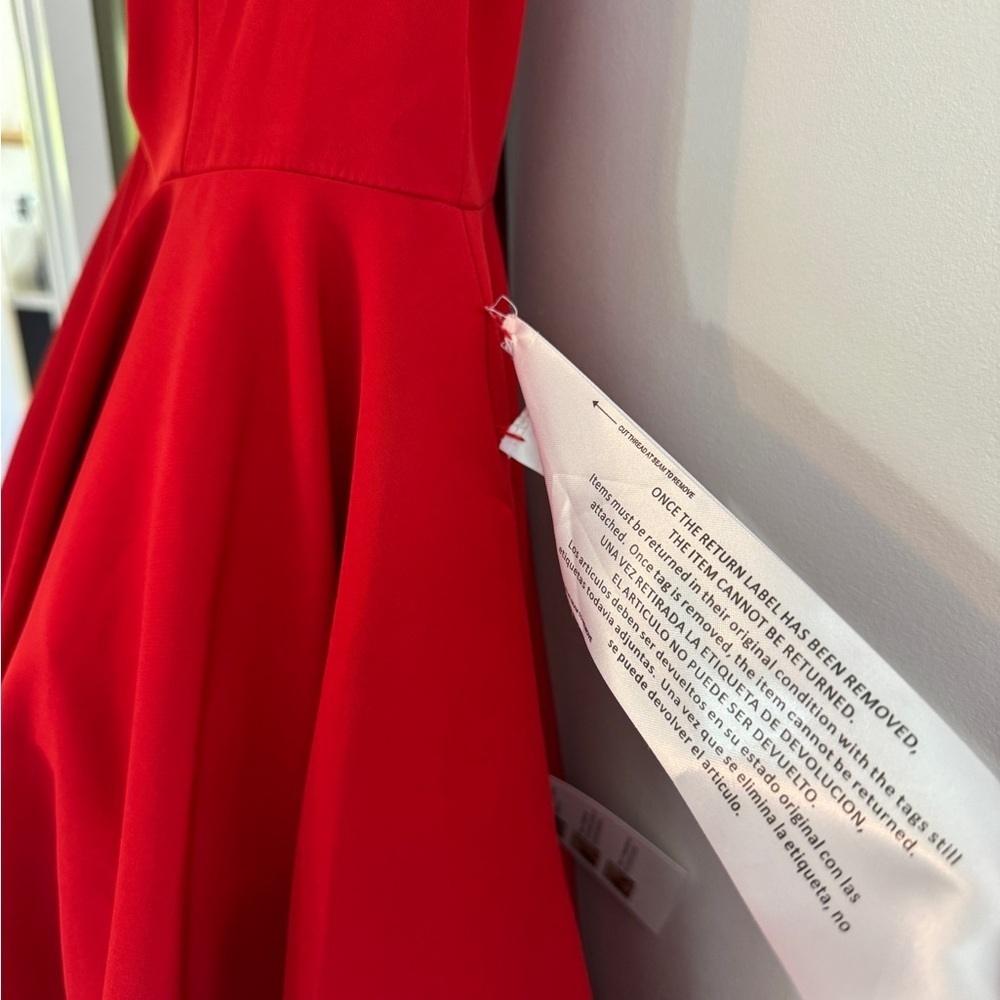 Mac Duggal Red Off-Shoulder Fit-and-Flare Cocktail Dress - Picture 7 of 7